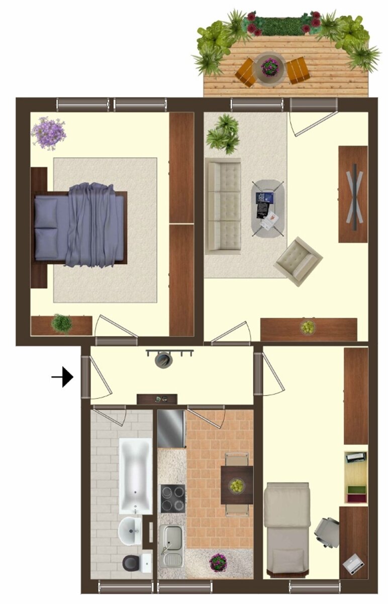 Wohnung zur Miete 346 € 3 Zimmer 59,7 m²<br/>Wohnfläche 2.<br/>Geschoss 01.04.2025<br/>Verfügbarkeit Maienweg 42 Tinz Gera 07546