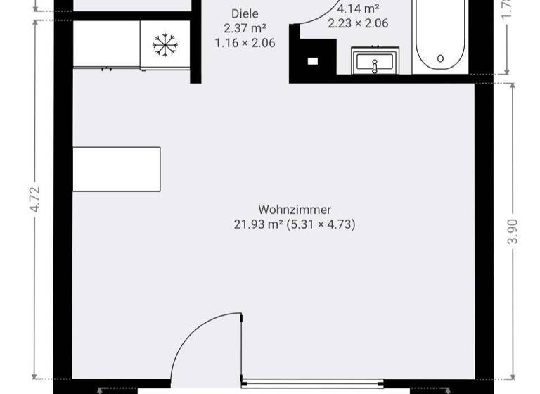 Studio zum Kauf 94.000 € 1 Zimmer 33 m² 2. Geschoss Mitte Ludwigshafen am Rhein 67059