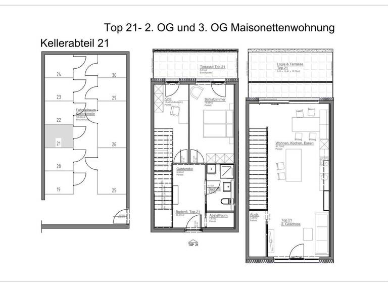 Maisonette zur Miete 1.573 € 3 Zimmer 2. Geschoss frei ab 01.04.2026 Volders 6111