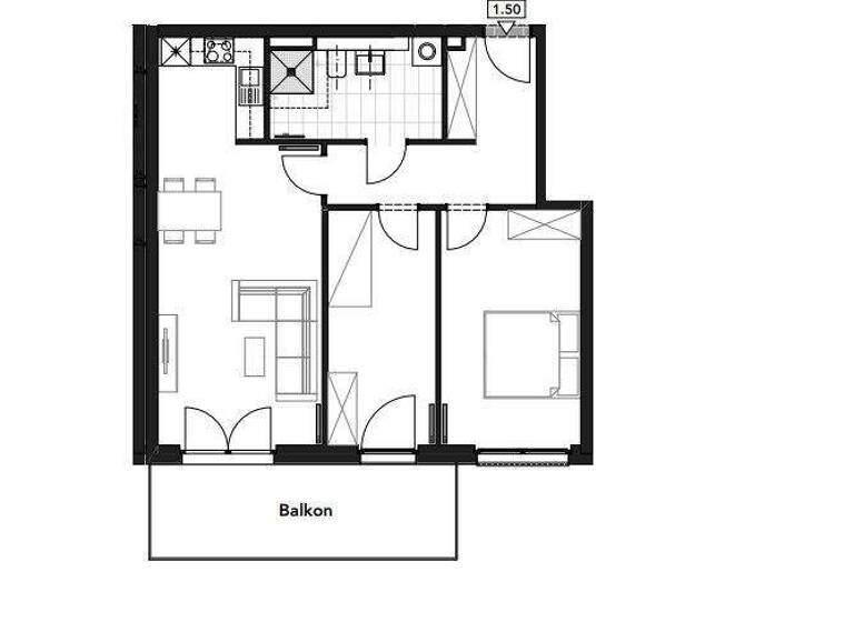 Wohnung zur Miete - Erstbezug 1.152 € 3 Zimmer 72 m² 1. Geschoss Marktstraße 3a Quickborn 25451