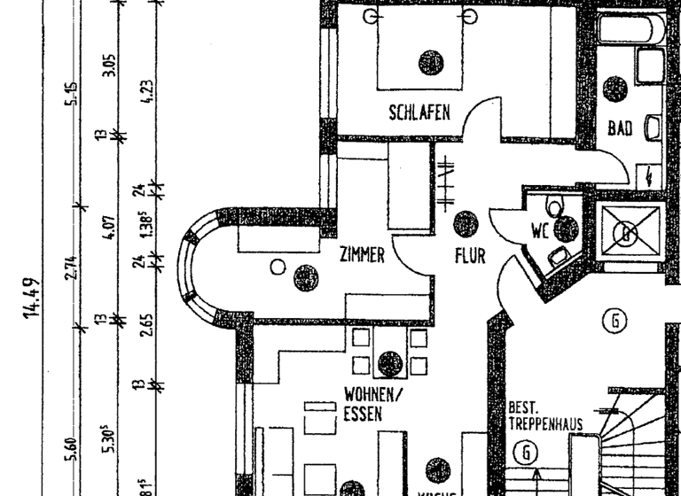 Wohnung zum Kauf 200.000 € 3 Zimmer 79,3 m² 2. Geschoss Dalbergsweg 29 Brühlervorstadt Erfurt 99084