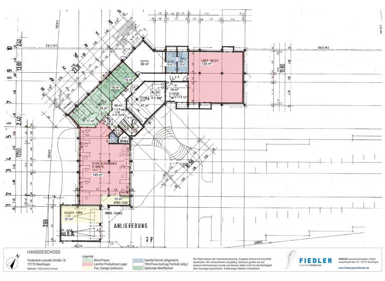 Bürofläche zum Kauf provisionsfrei 1.830 m² Bürofläche Ferdinand-Lassalle-Straße 18 Betzingen Reutlingen 72770
