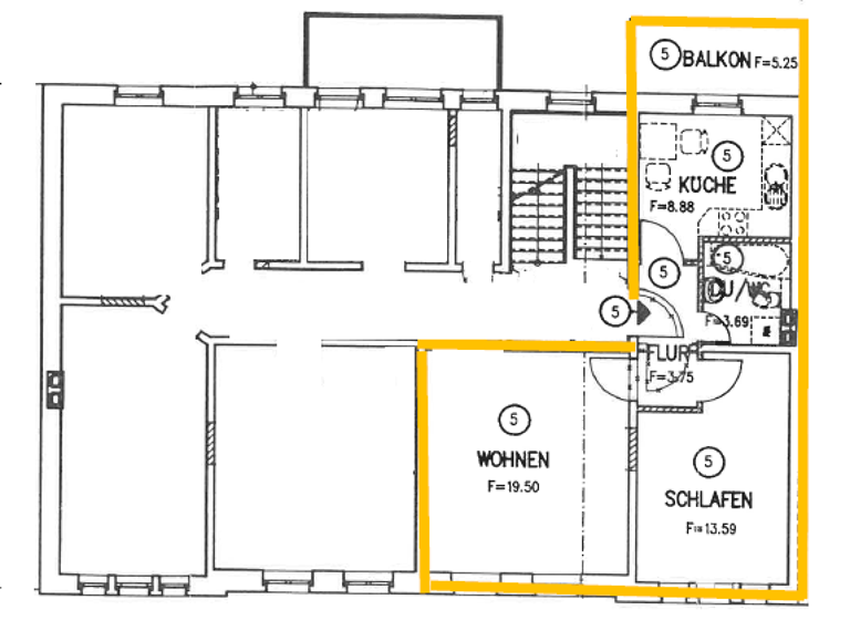Wohnung zur Miete 390 € 2 Zimmer 52 m² Stolzestraße 5 Eisenach 99817