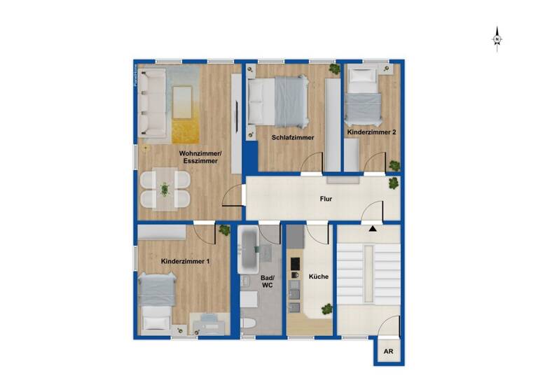 Wohnung zum Kauf 79.500 € 4 Zimmer 82,5 m² 1. Geschoss Eisenach 99817