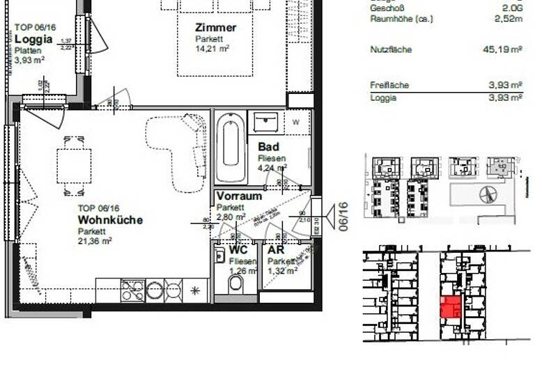Wohnung zur Miete 695 € 2 Zimmer 45,2 m² 2. Geschoss Koloniestraße 35 Wien 1210