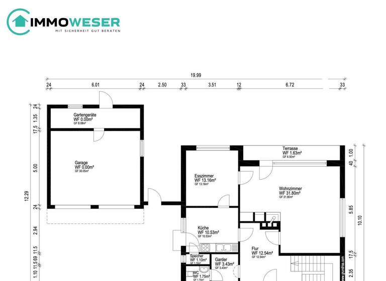 Einfamilienhaus zum Kauf 349.000 € 4 Zimmer 138,1 m² 1.217 m² Grundstück Thedinghausen 27321