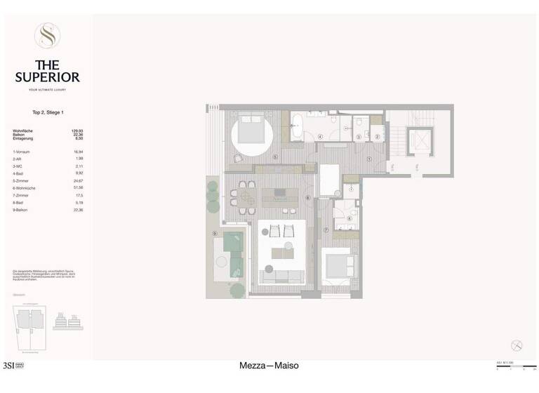 Wohnung zum Kauf - Erstbezug 1.699.000 € 3 Zimmer 129,9 m² 1. Geschoss Wien 1180