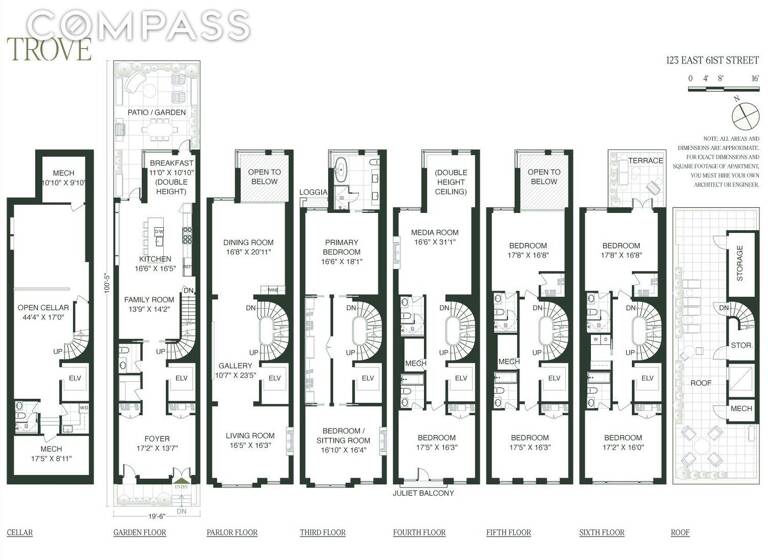 Doppelhaushälfte zum Kauf 16.908.742 € 14 Zimmer 854,7 m² 123 East 61st Street Manhattan 10065
