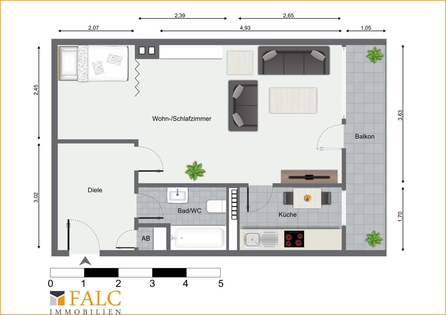 Wohnung zum Kauf 55.000 € 1 Zimmer 40 m²<br/>Wohnfläche 7.<br/>Geschoss Hochemmerich Duisburg 47226