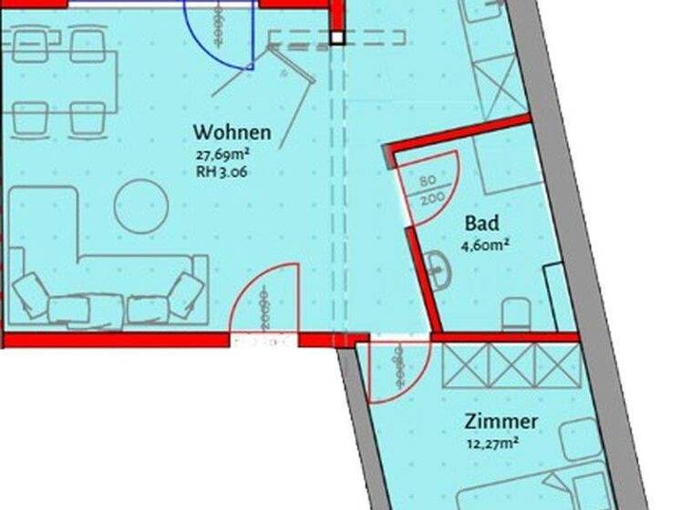Wohnung zur Miete 1.050 € 2 Zimmer 44 m² 3. Geschoss Kinkstraße 23 Kufstein 6330