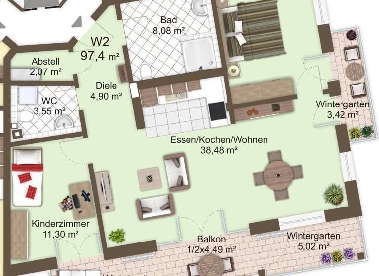 Wohnung zum Kauf 538.000 € 3 Zimmer 97,4 m² 1. Geschoss Kirchseeon 85614