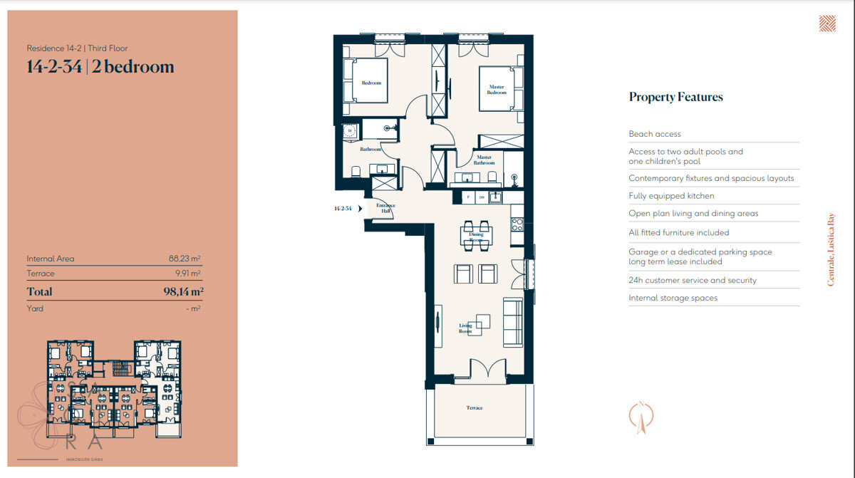 Wohnung zum Kauf provisionsfrei 736.000 € 3 Zimmer 88,2 m²<br/>Wohnfläche Lustica Bay 85323