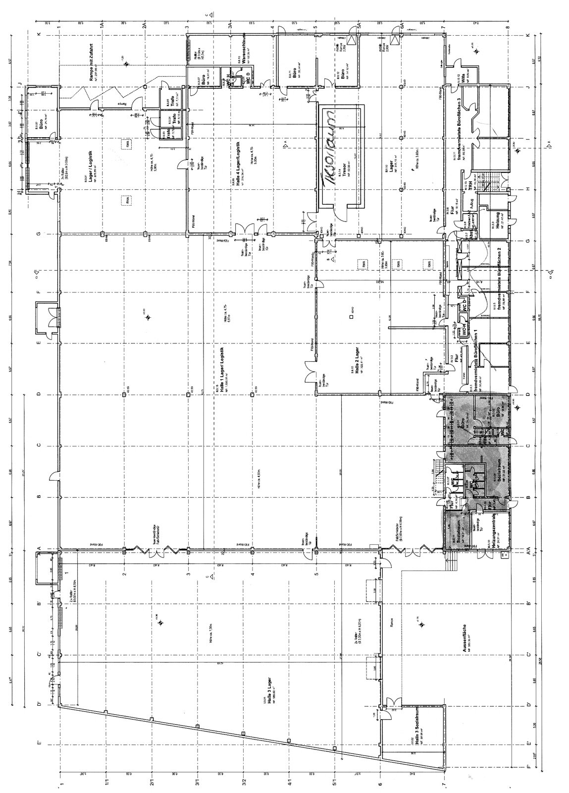 Lagerhalle zur Miete 8,50 € 4.176 m²<br/>Lagerfläche ab 1.200 m²<br/>Teilbarkeit Geiselbullach Olching 82140