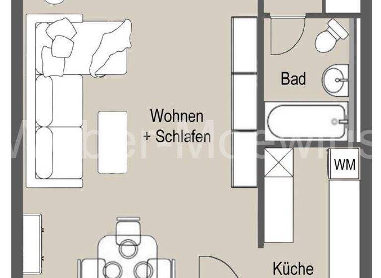 Studio zum Kauf 86.000 € 1 Zimmer 43 m² 4. Geschoss Menden Sankt Augustin / Menden (Rheinland) 53757