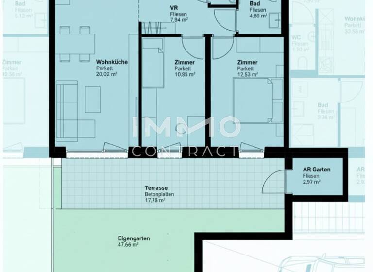Wohnung zum Kauf - Erstbezug provisionsfrei 349.500 € 3 Zimmer 62,7 m² EG Süßenbrunner Straße 14-18 Gerasdorf bei Wien 2201