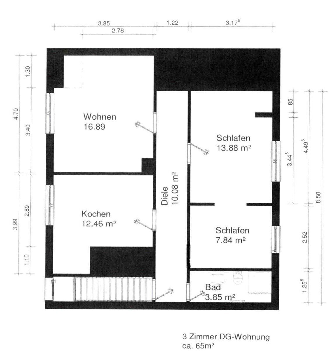 Wohnung zur Miete 825 € 2,5 Zimmer 65 m²<br/>Wohnfläche ab sofort<br/>Verfügbarkeit Haslach - Egerten Freiburg 79115