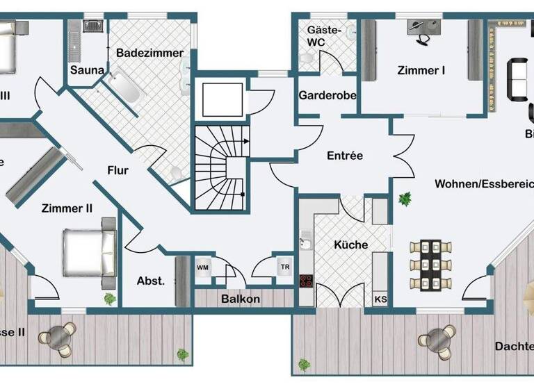 Penthouse zum Kauf 2.320.000 € 4 Zimmer 246 m² 2. Geschoss Bockenheim Frankfurt am Main 60487