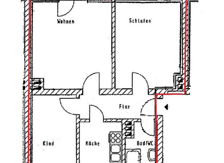 Wohnung zur Miete 300 € 3 Zimmer 59,3 m² Groitzsch Neukieritzsch 04575