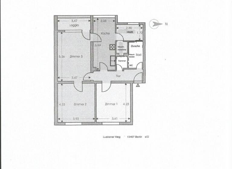 Wohnung zum Kauf provisionsfrei 420.000 € 3 Zimmer 86 m² EG Reinickendorf Berlin 13407