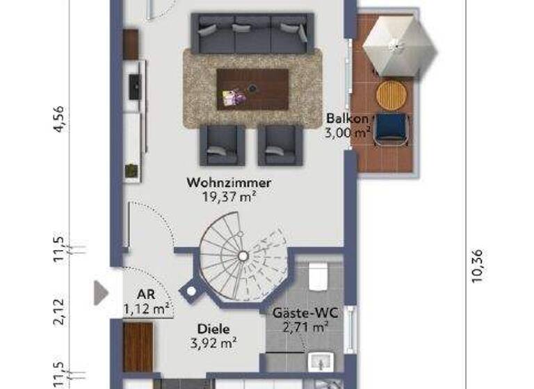 Wohnung zum Kauf 339.000 € 3 Zimmer 84 m² 2. Geschoss Frechen 50226