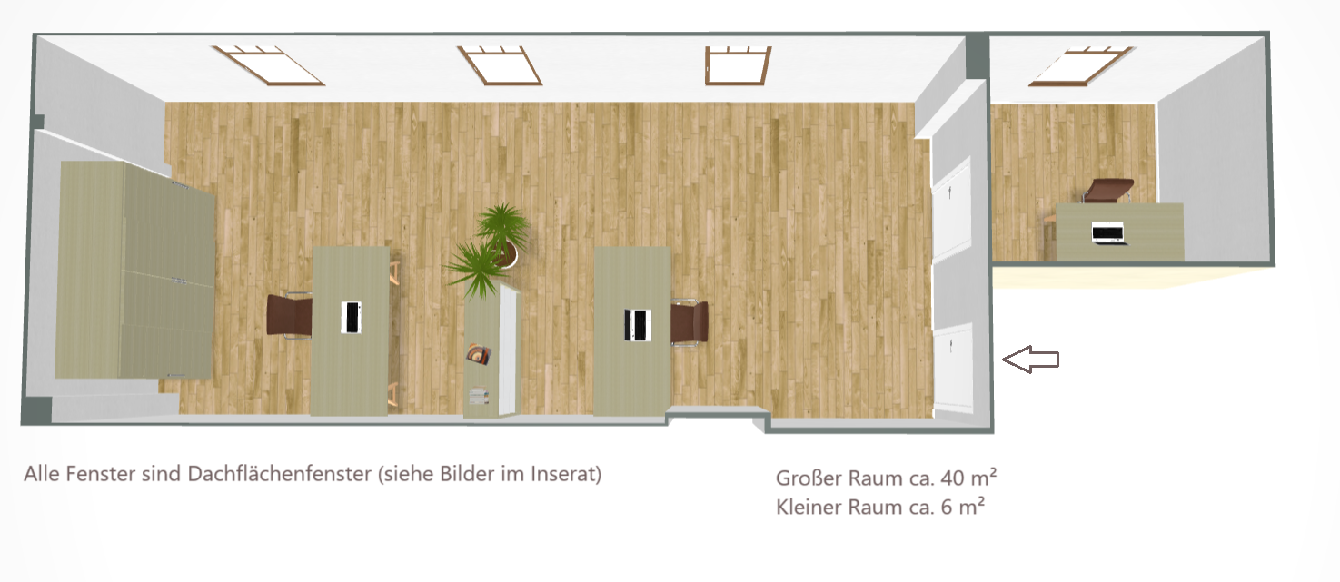 Büro-/Praxisfläche zur Miete provisionsfrei 285 € 2 Zimmer 46 m²<br/>Bürofläche Steinweg 3 Südliche Innenstadt Halle (Saale) 06110