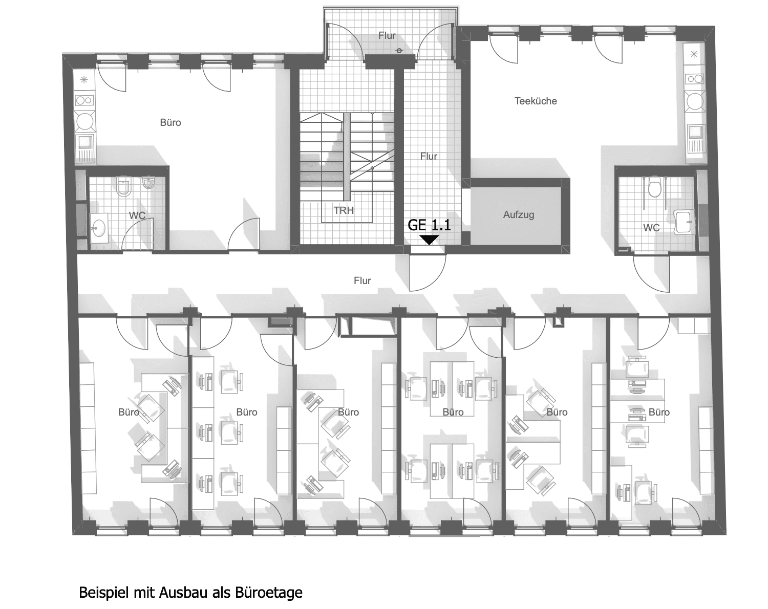 Bürofläche zur Miete 5.035 € 195,7 m²<br/>Bürofläche Berliner Straße 130 Pankow Berlin 13187