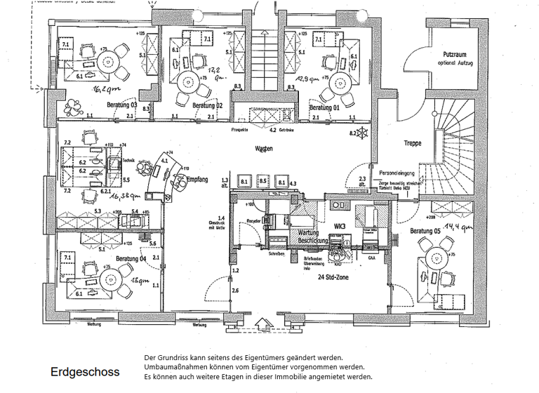 Bürofläche zur Miete provisionsfrei 7 Zimmer 153 m² Bürofläche Vilshofen Vilshofen an der Donau 94474