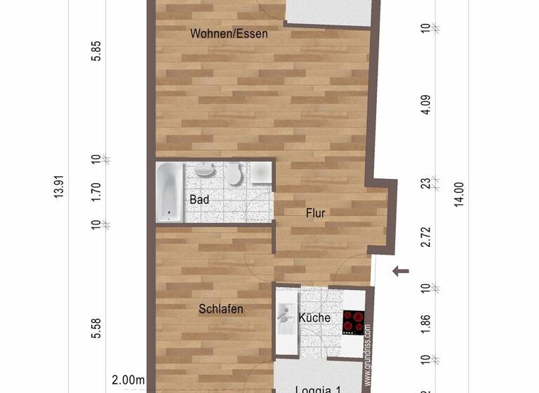 Wohnung zum Kauf 195.000 € 2 Zimmer 68,8 m² 3. Geschoss Am Marktplatz Herbolzheim 79336