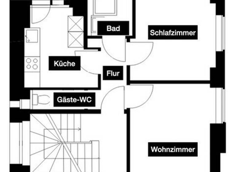 Wohnung zum Kauf 285.000 € 2 Zimmer 41 m² 1. Geschoss Ost Stuttgart 70188