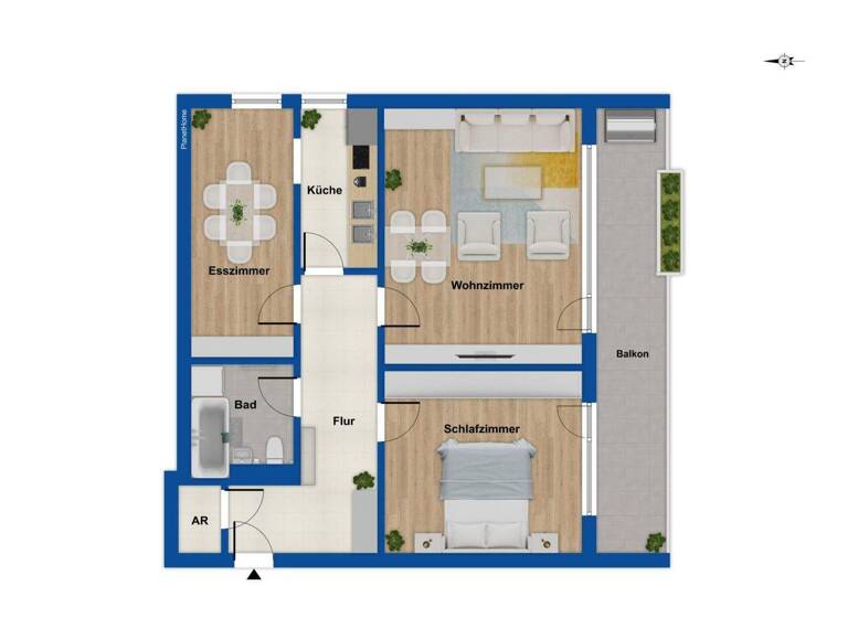 Wohnung zum Kauf 3 Zimmer 77,1 m² 8. Geschoss Kempten Kempten (Allgäu) 87439