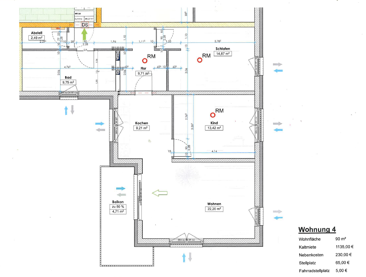 Wohnung zur Miete 1.135 € 3 Zimmer 90 m²<br/>Wohnfläche 1.<br/>Geschoss 01.06.2025<br/>Verfügbarkeit Delitzsch Delitzsch 04509