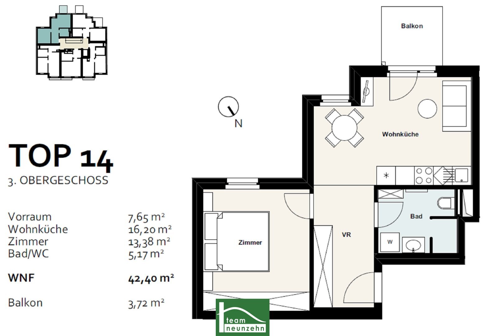 Wohnung zum Kauf 249.000 € 2 Zimmer 42,2 m²<br/>Wohnfläche 3.<br/>Geschoss Inzersdorfer Straße 121 Wien 1100