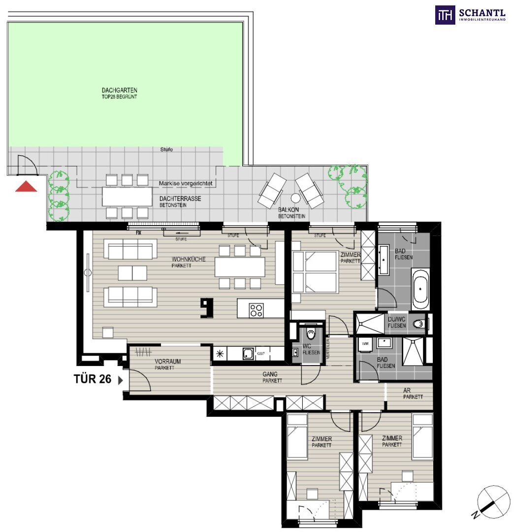 Wohnung zum Kauf provisionsfrei 825.000 € 4 Zimmer 121,7 m²<br/>Wohnfläche 3.<br/>Geschoss Breitenfurter Straße Wien 1120