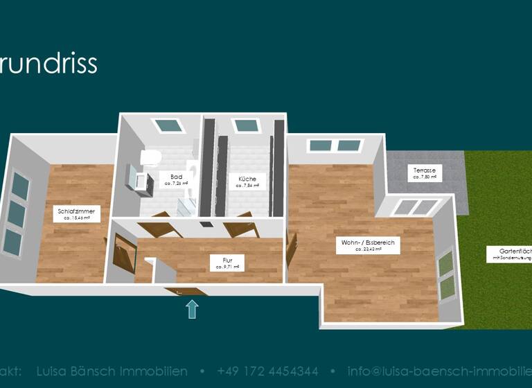 Terrassenwohnung zum Kauf 199.000 € 2 Zimmer 67 m² frei ab 01.05.2026 Pappritz Dresden 01328