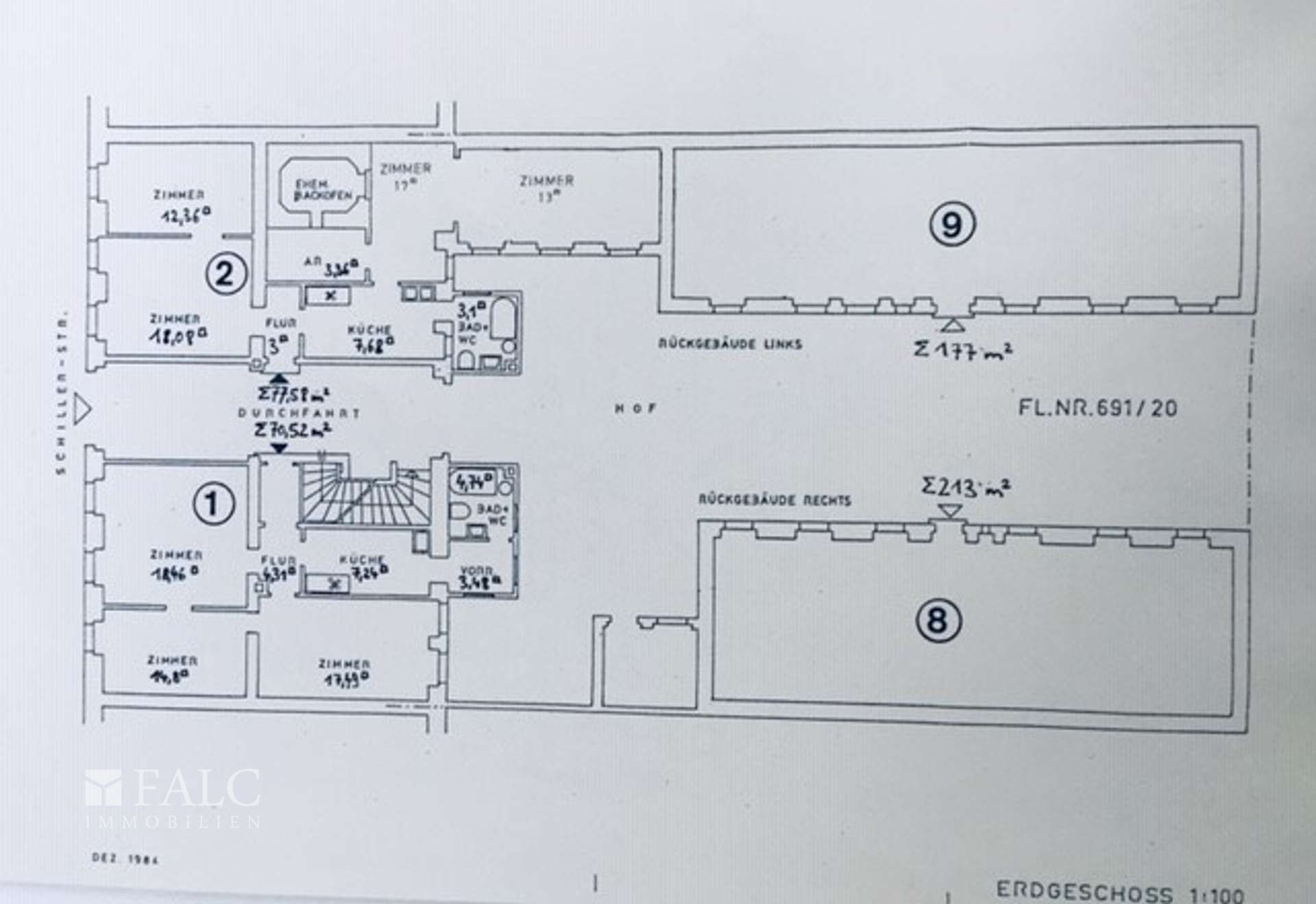 Mehrfamilienhaus zum Kauf 1.690.000 € 20 Zimmer 1.037 m²<br/>Wohnfläche 610 m²<br/>Grundstück Schillerstraße 8 Altstadt / Innenstadt 15 Fürth 90762