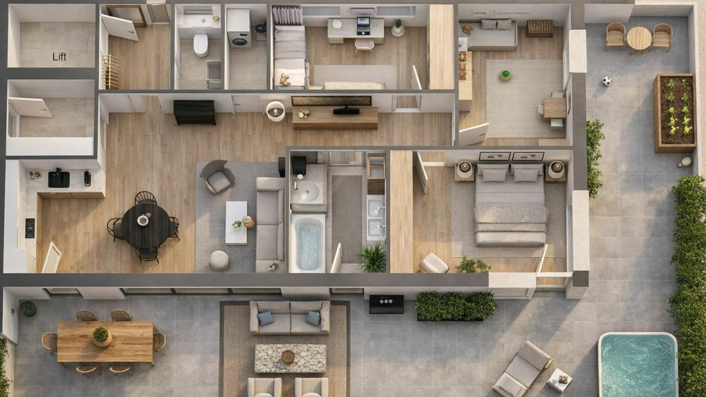 Penthouse zum Kauf - Erstbezug 669.698 € 4 Zimmer 89,4 m² 2. Geschoss frei ab 01.07.2026 Gries Graz,17.Bez.:Puntigam 8055