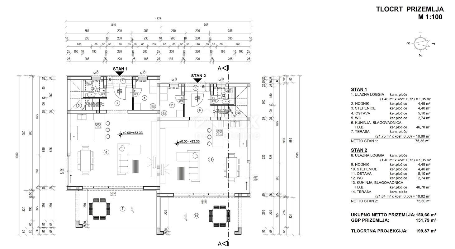 Wohnung zum Kauf 895.000 € 4 Zimmer 152 m²<br/>Wohnfläche Sveti Vid-Miholjice 51511