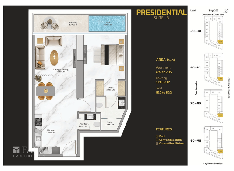 Wohnung zum Kauf - Erstbezug provisionsfrei 610.805 € 2 Zimmer 76,4 m² Dubai 0000