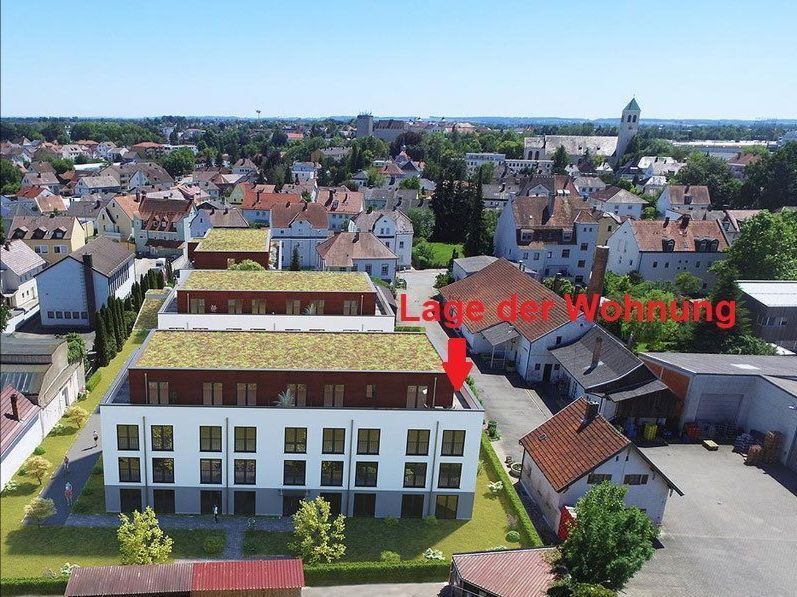 Penthouse zur Miete 950 € 2 Zimmer 63 m²<br/>Wohnfläche 3.<br/>Geschoss ab sofort<br/>Verfügbarkeit Heerstr. 51,51a,51b Planungsbezirk 117 Straubing 94315