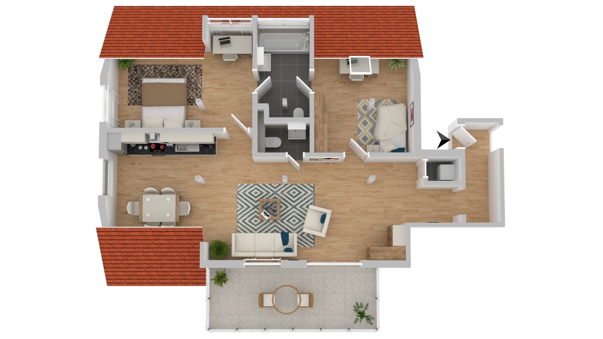 Terrassenwohnung zum Kauf provisionsfrei als Kapitalanlage geeignet 325.000 € 3 Zimmer 78 m²<br/>Wohnfläche Wendorf Wismar 23968