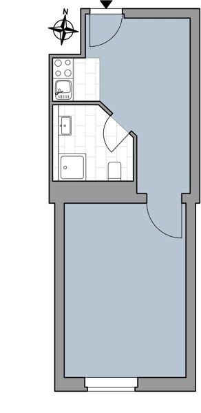 Wohnung zur Miete 307 € 1 Zimmer 34,7 m²<br/>Wohnfläche 1.<br/>Geschoss 12.02.2025<br/>Verfügbarkeit Bahnhofstr. 25 Kleinzschachwitz-Süd Dresden 01259