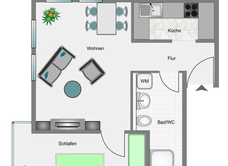 Wohnung zum Kauf 180.000 € 2 Zimmer 46,3 m² 2. Geschoss Magstadt 71106