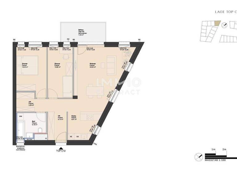 Wohnung zum Kauf - Erstbezug 305.000 € 3 Zimmer 73,1 m² Ufer Linz 4030