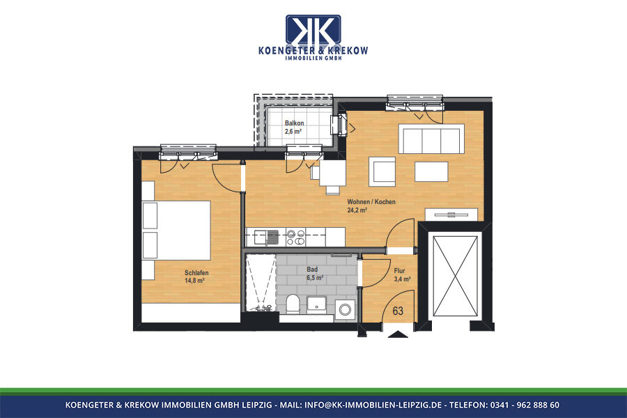 Wohnung zur Miete 721 € 2 Zimmer 51,5 m²<br/>Wohnfläche 2.<br/>Geschoss Judith-Auer-Straße 22 Reudnitz-Thonberg Leipzig 04317