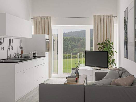 Wohnung zum Kauf - Neubau 306.000 € 2 Zimmer 40,8 m² 2. Geschoss Langengeisling Erding 85435