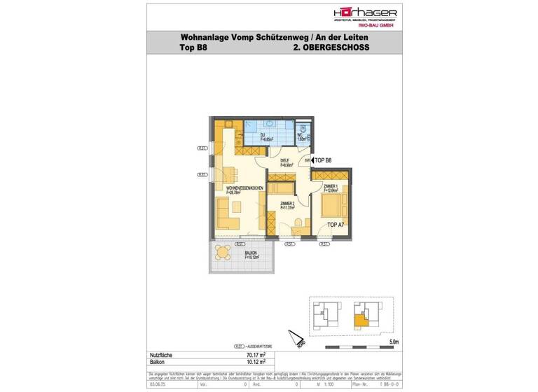 Studio zum Kauf provisionsfrei 513.300 € 3 Zimmer 70,2 m² 2. Geschoss Schützenweg Vomp 6134