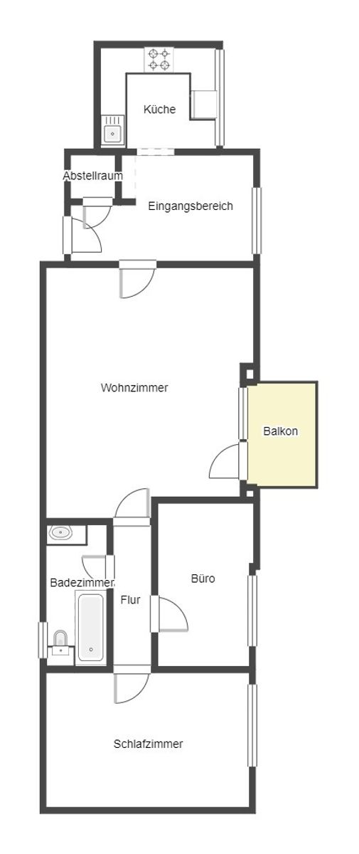 Immobilie zum Kauf als Kapitalanlage geeignet 205.000 € 3 Zimmer 72 m²<br/>Fläche Kerngebiet Waldkraiburg 84478