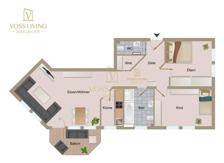 Wohnung zum Kauf 229.000 € 3 Zimmer 77,7 m² 1. Geschoss Lieblos Gründau 63584