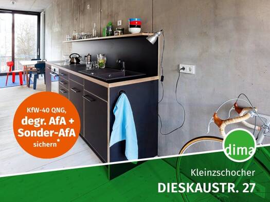 Wohnung zum Kauf - Erstbezug 291.093 € 2 Zimmer 54,4 m² 1. Geschoss Dieskaustraße 27 Kleinzschocher Leipzig 04229