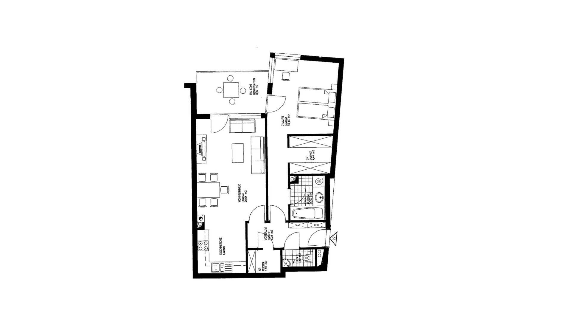 Wohnung zur Miete 1.222 € 2 Zimmer 61 m²<br/>Wohnfläche 5.<br/>Geschoss Wien 1080